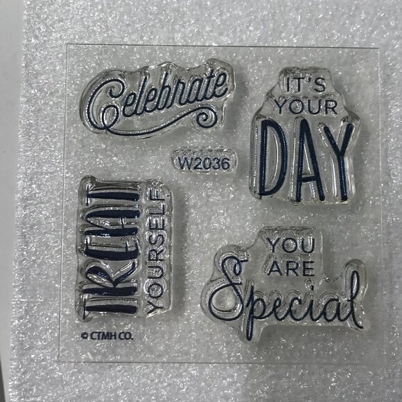 NEW Close To My Heart CTMH Mini Stamp Set W2036 Treat Yourself Petite perks - Picture 2 of 4